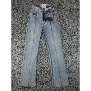 Revice Denim‎ Flare Jeans Womens 25 Light Blue Cutout Double Waistband